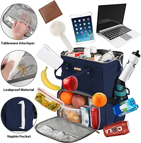 JcDobest ručak ručak ruksak, izolirani hladnjak ručak ručak ručak ručak sa USB porta za žene muškarci
