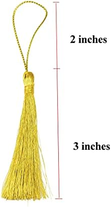 200 kom 13cm / 5 inčni svilenkasti floss Bookmark Tassels sa 2-inčnim petljom kabela i malim kineskim čvorom