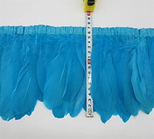 qianho 10 Meter/Lot gusko perje Obrubi obojene prave guske trake od perja za odjeću za odjeću Kostimi rekviziti