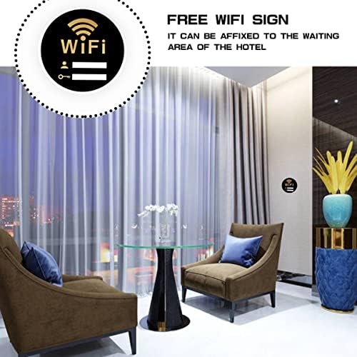 Slohjal okrugli akrilni WiFi lozinka potpisuje samoljepljivi zid WiFi znak Wireless Network Pokrivač za