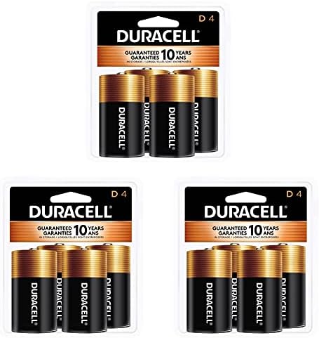 Duracell Coppertop D baterije, 4 tačke paketa, D Baterija sa dugotrajnom energijom, Alkaline D baterija