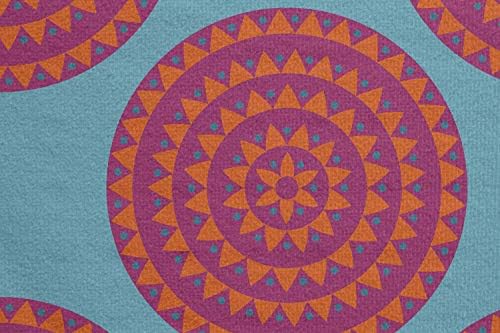 Ampesonne Vintage Yoga Mat ručnik, geometrijski krugovi točkica trouglovi šiljasti cvjetni nadahnuti