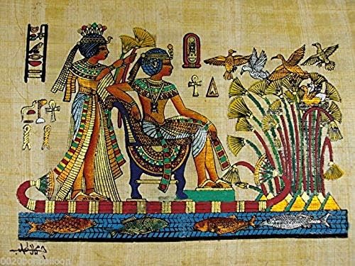 Papirus autentični Egipatski Original ručno oslikana slika papir faraona Ancient 8 x12 King Tut &