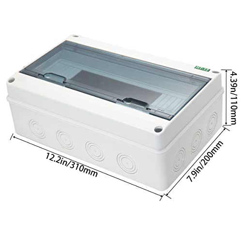 OTDORPAtio Breaker Box Distribution Box, IP65 Clear Cover Electical Cutic, ABS napajanje Elektronsko razvodne
