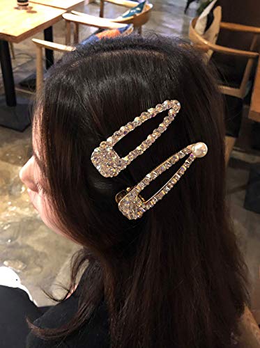 2pcs ženska modna kopča za kosu imitacije biseri rhinestone frizura vjenčanica kristalna patkabill