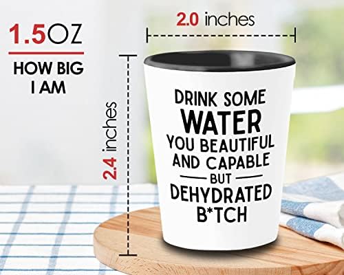 Drinker Shot Glass 1.5 Oz-piti malo waterr-Funny Bar Pub za piće Lover pijani Tata mama sarkastičan alkohol