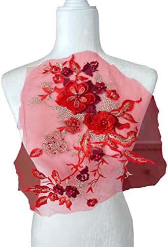 PEEPELNONO 3D Cvetni cvijet šiva na vezeno čipkasti Applique venčanica mladenka haljina za mladenke ukras