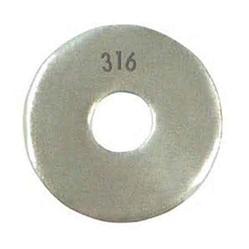 Mali dijelovi 316 ravna podloška od nehrđajućeg čelika, obična završna obrada, 8 veličina
