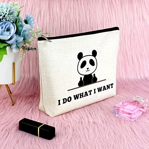 Scodiary Funny Panda Pokloni za ženska torba Panda Ljubitelji pokloni Ljubitelji životinja Darove Kozmetička