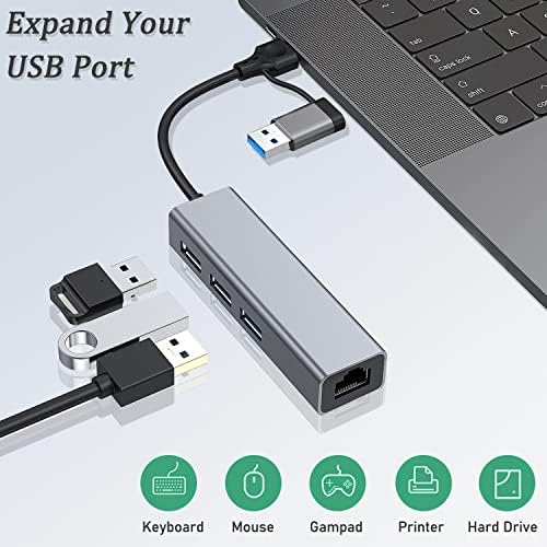 USB do Ethernet adaptera, Vienon USB 3.0 čvorište sa 1 Gigabitom RJ45 Ethernet Port mrežom USB mrežnog
