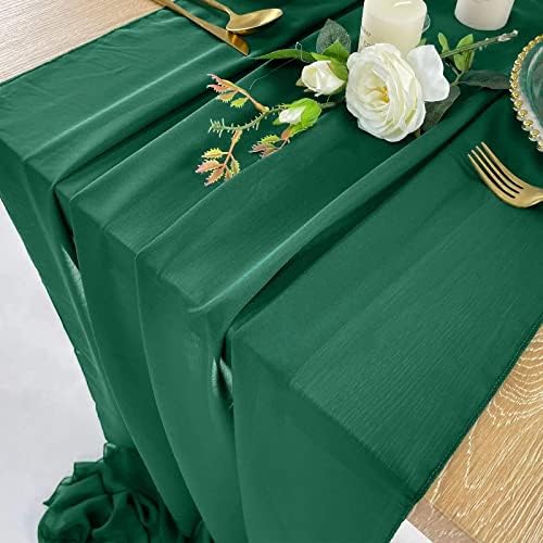 Ehldekol 10 pakovanja Šifon trkači za stol 27 x 120 inča romantični čisti vjenčani stolnjak Tornji tablica ukras