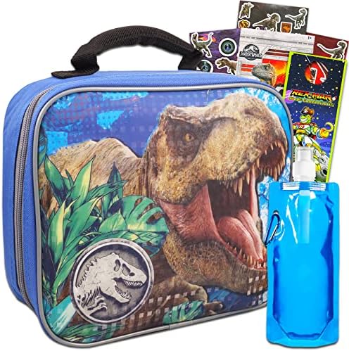 Fast Forward Jurassic Park kutija za ručak za djecu - paket sa kutijom za ručak dinosaurusa za dječake, torbica