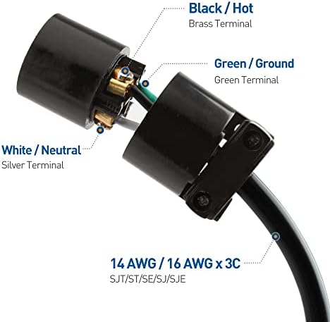 Kabelska pitanja 3-Paket 3 krak zamjena konektor u crnoj boji