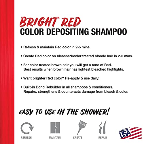No Fade fresh bright Red hair color depositing šampon sa Bondheal Bond Rebuilder - održavanje i