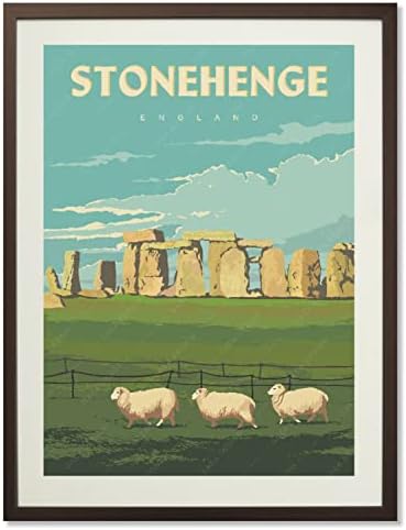 Gaeaverse Engleska Stonehenge City Landscape travel Posteri Vintage Room Decor estetske platnene