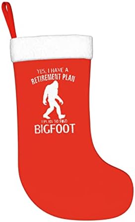 Yoigng Da Imam penzioni plan BigFoot Božićne čarape Xmas Čarape Klasični odmor Kamin Smookivanje