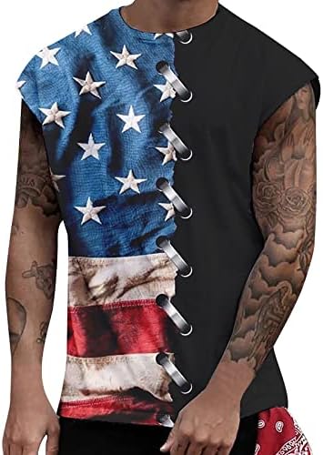 Ruiruilico Patriotske majice za muškarce Amerika Zastava Ljetne casual kratkih rukava Labavi fit grafički