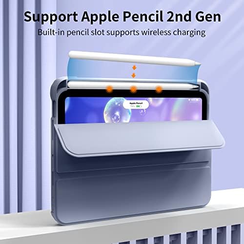 AOUB iPad Mini 6 Case 2021, iPad Mini 6th Energing futrola sa držačem olovke, Smart Smart Cutroot s prozirnim