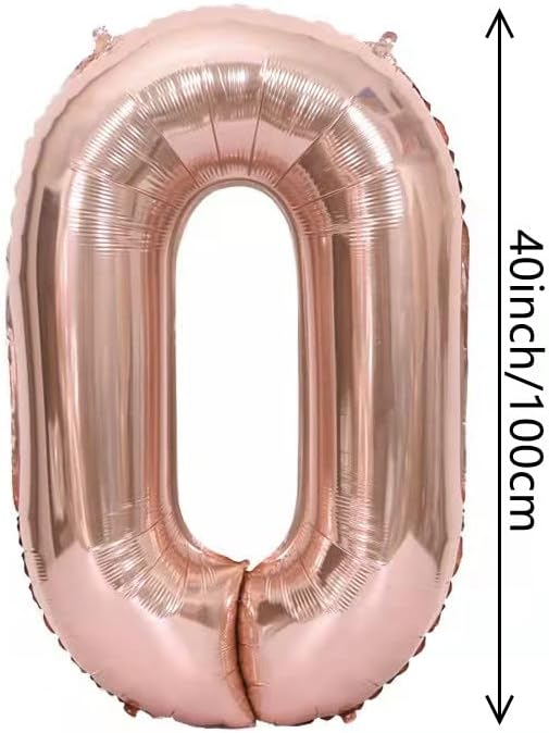 Rose Gold 30. rođendan ukrasi - veliki 40 inčni broj 30 folija baloni Latex Confetti baloni za