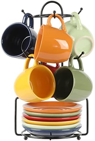 Gibson Home Color Café 13 komad Izvođenje u boji Kamen za kamen / Metalni nosač i tanjir