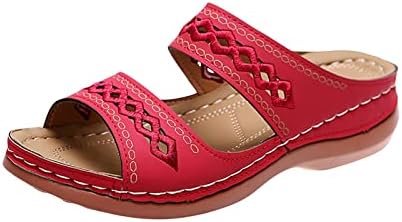 Ženske posude sandale modne ležerne čvrste boje izdužene otvorene nožne sandale na otvorenom papuče