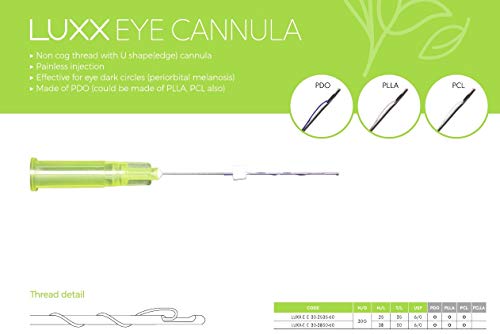 Luxx PCL Thread Lift/eye Lift & amp; njega očiju / bez zupčanika Blunt Cl-Type / 20kom / proizvedeno u