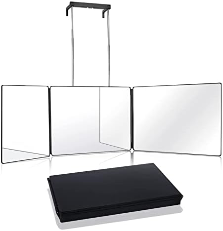 JANMPASK LED 3-putno ogledalo za samostalno šišanje ogledalo toaletno ogledalo Barber Supplies Accessories 360