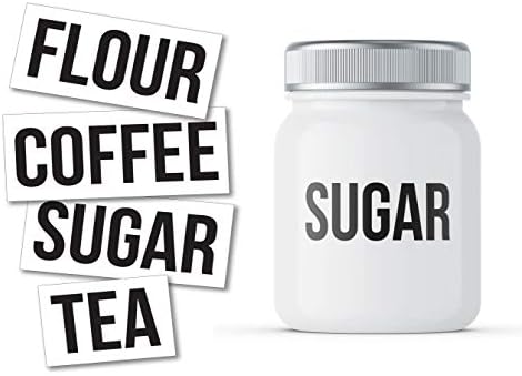 Naljepnice za naljepnice od brašna, kafe, šećera, čaja za tegle kuhinjska organizacija četiri