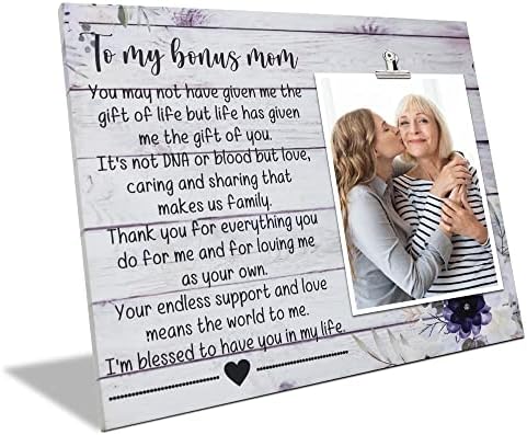 Bonus mama okvir za slike sadrži 4x6 fotografiju, pokloni za maćeh od kćeri, sina, bonus mama pokloni