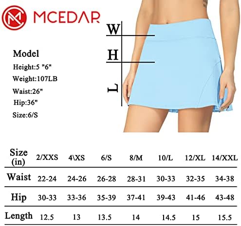 McedAr Nasled teniska suknja za žene sa džepovima Mid-Rise Athletic suknje Golf Skorts Trčanje treninga