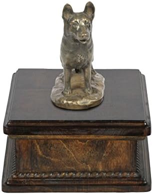 Njemački ovčar, spomen, urna za pepeo psa, sa statuom psa, ekskluzivno, ArtDog
