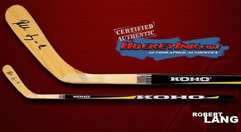 Robert Lang potpisao Koho Model Stick - autogramirani NHL štapići