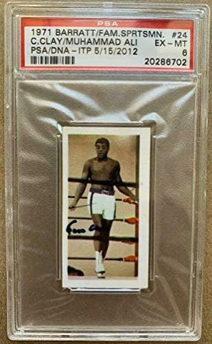 Muhammad Ali potpisao je Cassius Clay 1971 Barratt Rookie kartica - PSA ITP ocijenjen 6 - autogramirane bokserske