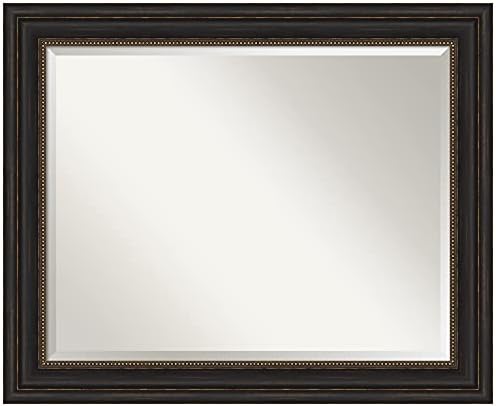 Amanti Art Saveled ogledalo za kupaonicu, akcent brončani okvir - Zidno ogledalo bronza, velika