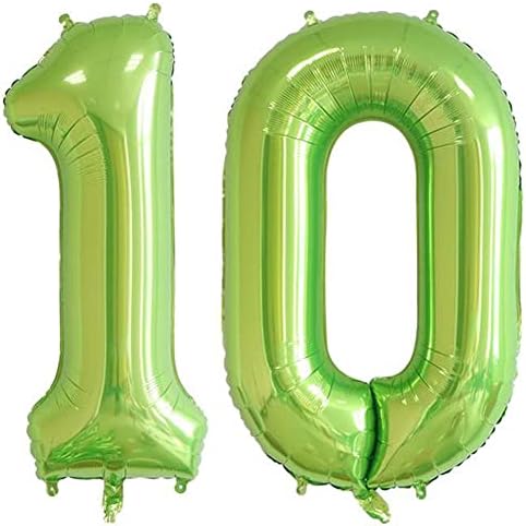 Emaan 42 inčni zeleni Jumbo 10 broj folije milar baloni za 10. rođendan ukrase i godišnjice Događaji