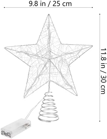 Doitool 1pc Božićno stablo Topper Svjetlosni zvjezdani oblik kroja za kućne zabave ukras na otvorenom ukrase