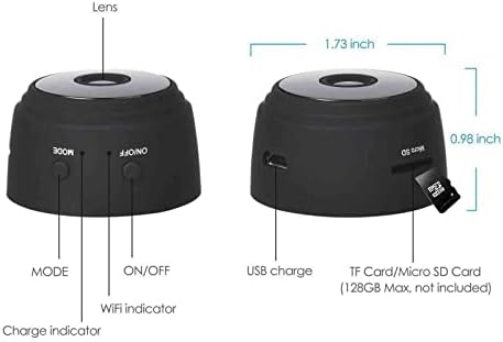 TEOCARY mini pametni fotoaparat za dom, novi sigurnosni WiFi 1080p HD kamera noćni vid WiFi daljinski bežični
