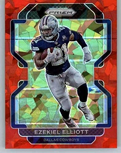 2021 Panini Prizm Prizm Red Ice 243 Ezekiel Elliott Dallas Cowboys NFL fudbalska trgovačka kartica