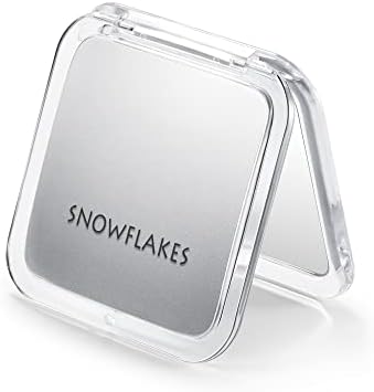 Kompaktno ogledalo za uvećanje putovanja - Snowflakes malo ogledalo za šminkanje dvostrano