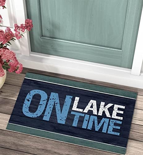Kuća na jezeru na jezeru vrijeme Napa koža Super upijajuća prostirka za kupanje,17x30 inča Set od