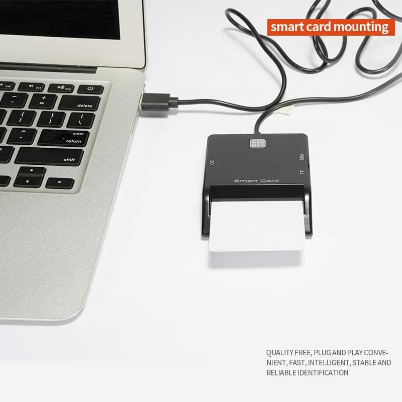 Icuui USB zajednički čitač kartica, 2.0 Smart CAC čitač kartica vojni, USB čitač kreditnih kartica,