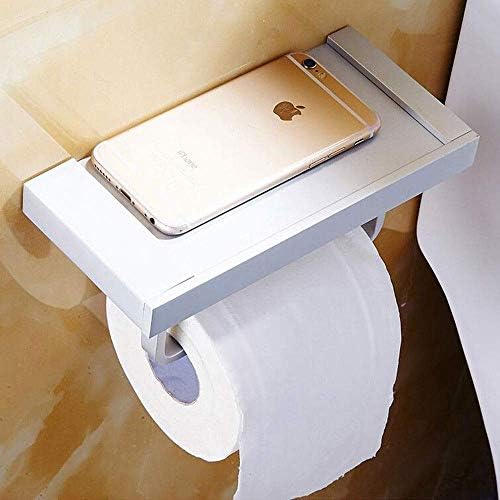 Yuanflq Space Aluminium WC držač papira, kupaonica Kuhinja Skladištenje Organizator nosač Zidne