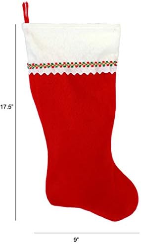 Monogramirano me vezeno početno božićno čarapa, crveno i bijelo filc, inicijal c