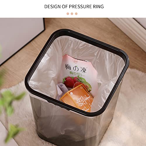 Yangqiuyang Prozirne plastične kante za smeće Mali smeće može otpadati, kontejner za smeće bin 14l