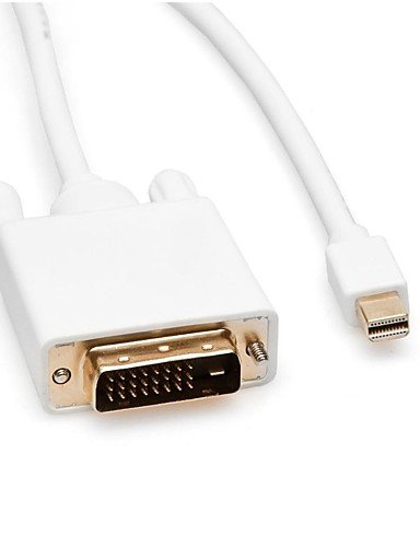 1,8m / 6FT Mini DisplayPort Mini DP do DVI Converter kabel adapter bijeli, bijeli