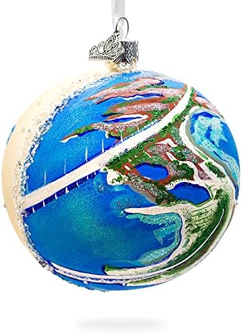 Florida Keys, SAD Glass Ball Božić Ornament 4 inča