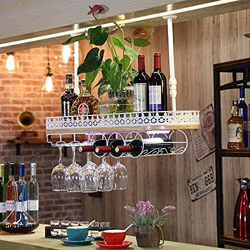 Vinski bar kabinet Samostojeći vinski nosač, vinski nosač staklenih stakla, podesiva visina ukrasi za vino, vinski