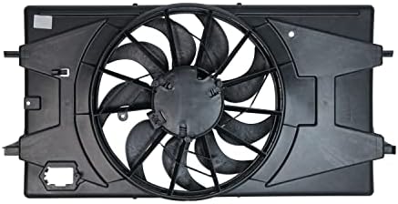 TYC 621100 Montaža ventilatora za hlađenje kompatibilna sa 2005-2010 Chevrolet Cobalt, crna