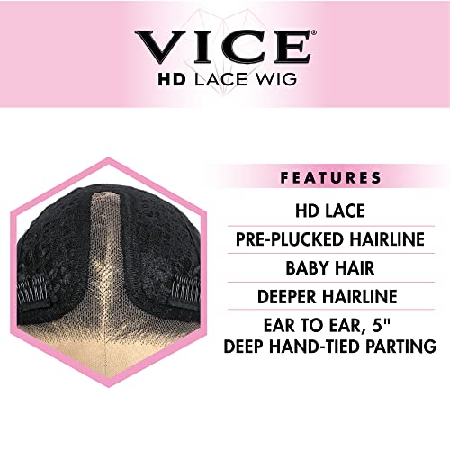 Prednja perika Sensationnel Vice Lace-HD prozirna čipka prethodno iščupana linija kose sa dijelom
