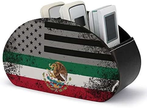 SAD Mexico Crack Zastava za ispis TV Daljinski organizator Kontrola kutija PU kožna 5 pretinca Spremnik